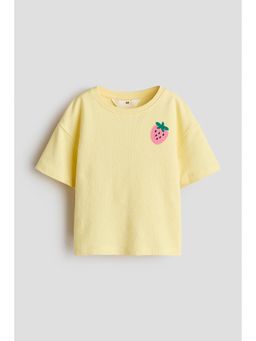 H&M - Girls Yellow Cotton T-Shirt