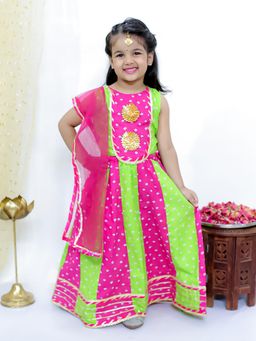 KID1 - Chanda Bandhani Lehenga & Choli (Set of 3)