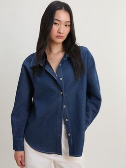 Pomelo - Denim Shirt - Navy Blue