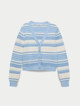 Pomelo - Striped Cardigan - Blue