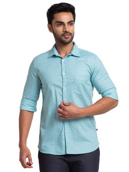 Parx - Medium Green Casual Shirt