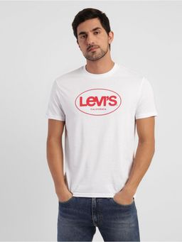 Levi's - Men Brand Logo Crew Neck T-shirt-white