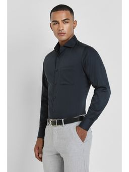 Allen Solly - Men Navy Regular Fit Print Full Sleeves Formal Shirt