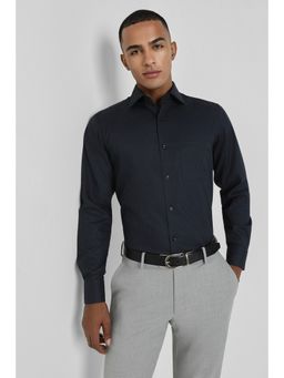 Allen Solly - Men Navy Regular Fit Print Full Sleeves Formal Shirt