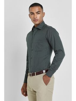 Allen Solly - Men Green Regular Fit Check Full Sleeves Formal Shirt