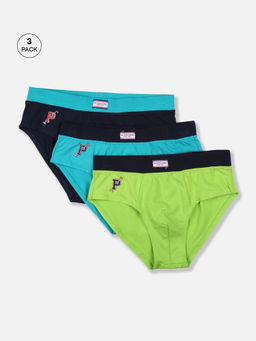 U.S. POLO ASSN. - Boys Assorted IKBA Mid-Waist Solid Cotton Spandex Briefs - (Pack of 3)