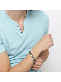 Yellow Chimes - Silver-Toned 316L Stainless Steel Link Bracelet (One Size)