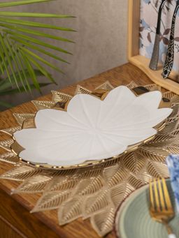 Voncasa - Antique Off White Ceramic Oval Serving Dish
