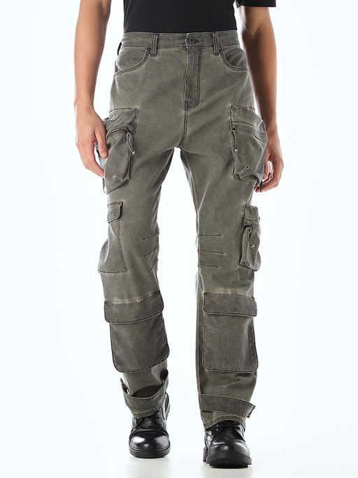 Jack & Jones Men Loose Fit Grey Jeans