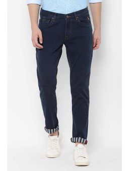Simon Carter - Men Navy Blue Solid Slim Jeans
