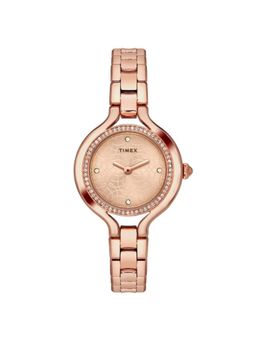 Timex - Rose Gold Round Dial Analog Watch - TWEL14006