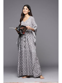 Libas - Women Grey Floral Kaftan