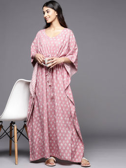 Libas - Women Mauve Floral Kaftan