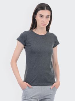 Sweet Dreams - Women Grey Solid T- Shirt