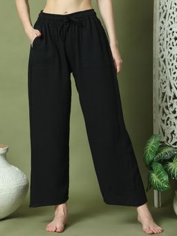 TAG 7 - BLACK DOUBLE CLOTH COTTON LOUNGE Pajama