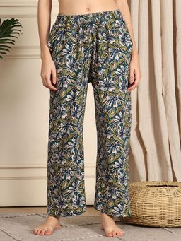 TAG 7 - Olive Floral printed lounge Pajama