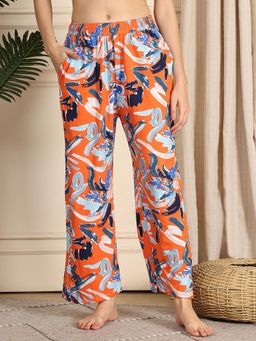 TAG 7 - Orange printed lounge Pajama