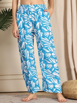 TAG 7 - Blue and White printed lounge Pajama