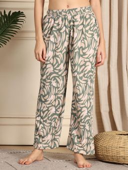 TAG 7 - Green and Nude printed lounge Pajama