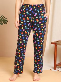 TAG 7 - Black polka printed lounge Pajama