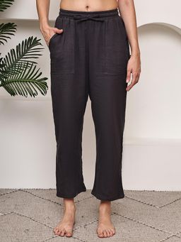 TAG 7 - Charcoal DOUBLE CLOTH COTTON LOUNGE Pajama
