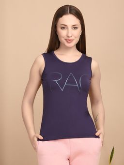 Sweet Dreams - Women Purple Printed Sleeveless Top