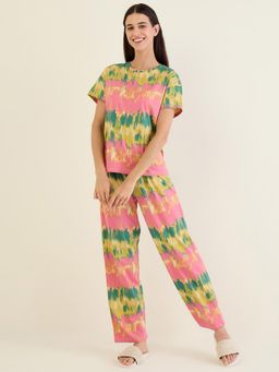 Sweet Dreams - Women Tie and Dye Printed Top and Pajama