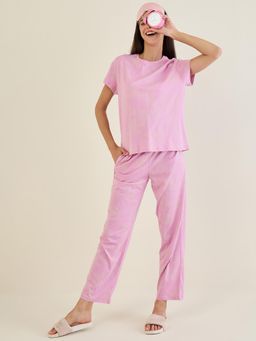 Sweet Dreams - Women Dusty Pink printed Top and Pajama