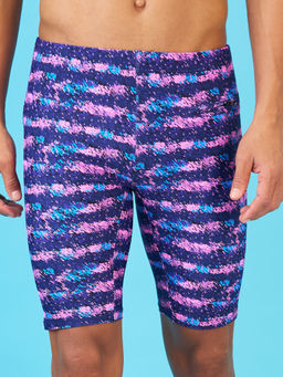 LYCOT - Mens Nylon Two Tone Sprint Swim Shorts With Zip Pocket