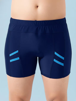 LYCOT - Men Nylon Blaze Splice Blue Swim Trunks