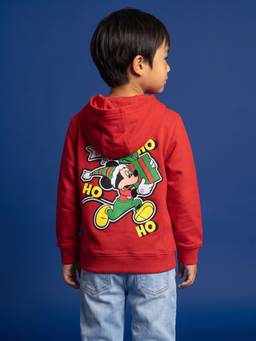 Nautinati - Boys Disney Christmas Mickey Mouse Oversized Puff Printed Hoodie