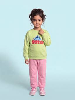 Nautinati - Girls Disney Lilo And Stitch Oversized Printed Sweatshirt With Pant