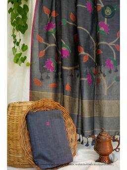 Ethnic Elements - Jamdani Handmade Unstitched Kurta And Dupatta