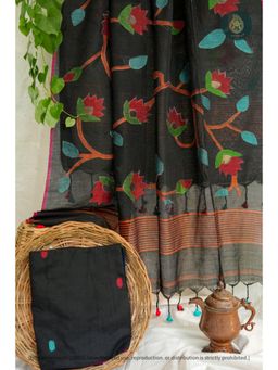 Ethnic Elements - Jamdani Handmade Unstitched Kurta And Dupatta