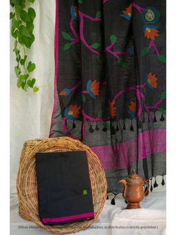Ethnic Elements - Jamdani Handmade Unstitched Kurta And Dupatta