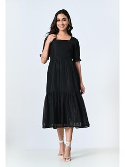 ALL WAYS YOU - Black Embellished/Sequined Regular Dress