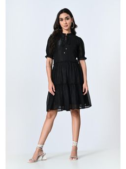 ALL WAYS YOU - Black Solid/Plain Regular Dress