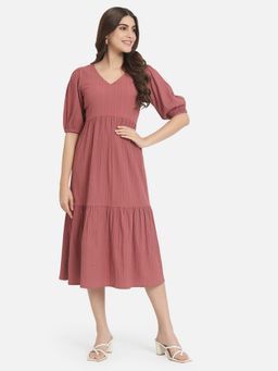 ALL WAYS YOU - Pink Textured Regular Dress