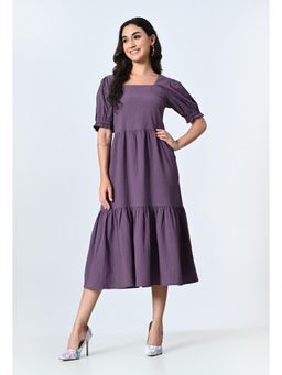 ALL WAYS YOU - Purple Textured Regular Dress