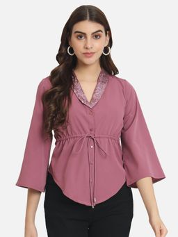 ALL WAYS YOU - Pink Embellished/Sequined Regular Top