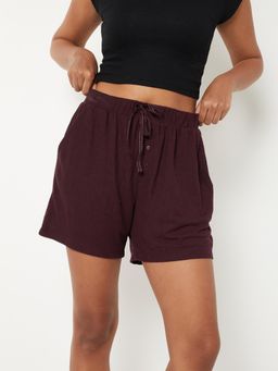 max - Brown Solid/Plain Shorts