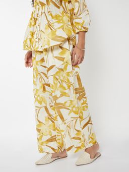 max - Off White Floral Regular Palazzo