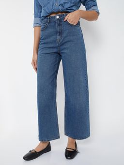 max - Blue Solid/Plain Regular Jeans