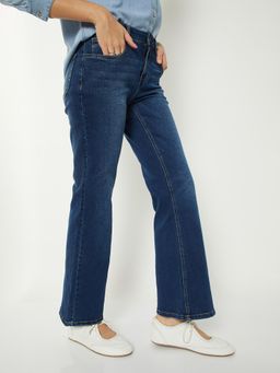 max - Blue Solid/Plain Regular Jeans