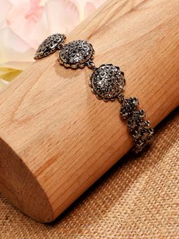 Sohi - Women Circular Antique Bracelet Silver