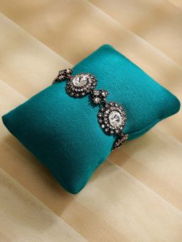 Sohi - Women Crystal Flora Bracelet White