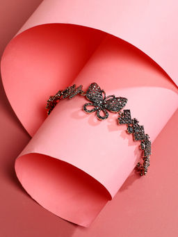 Sohi - Women Bling Butterfly Bracelet Silver