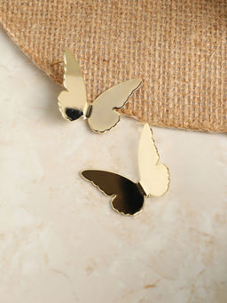 Sohi - Women Minimal Butterfly Earrings Gold