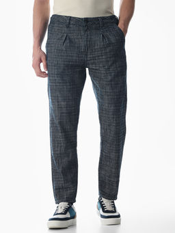 Jack & Jones - Men Blue Solid Casual Trouser