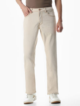 Jack & Jones - Men Beige Solid Jeans